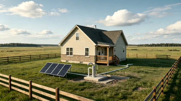 Solar-powered water supply system for a rural home in Alberta, Canada using HydroSolar Lite technology.